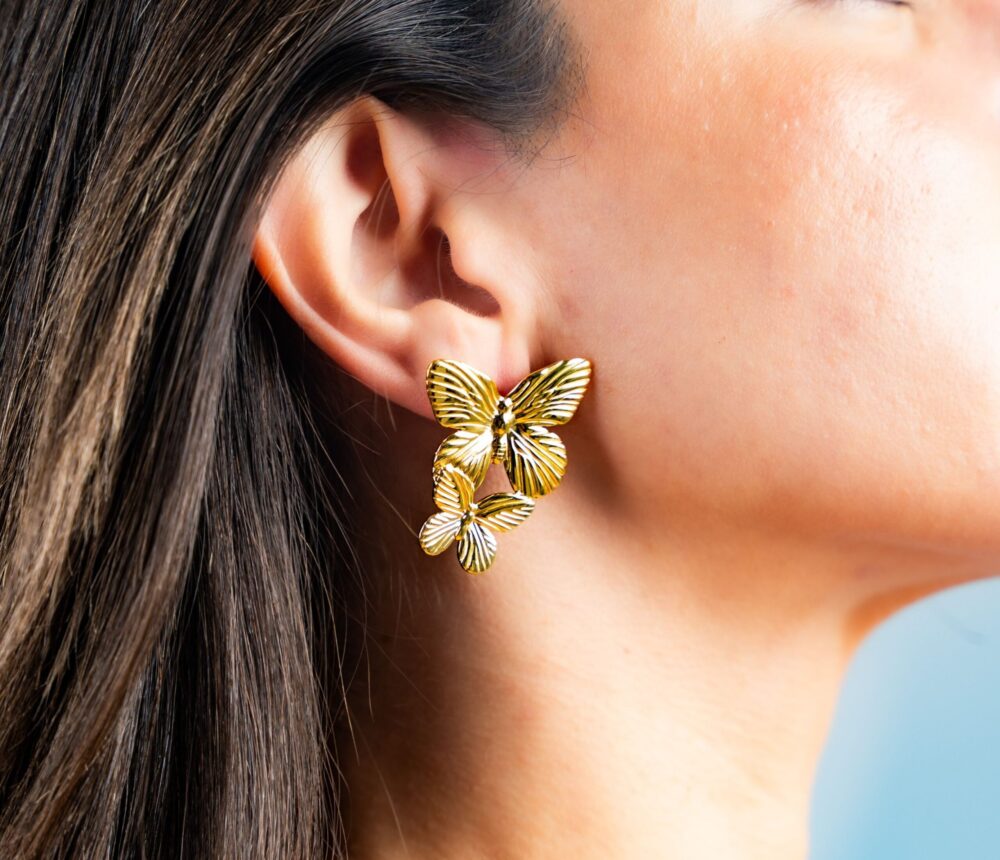 Calista Butterfly Earrings - Image 3