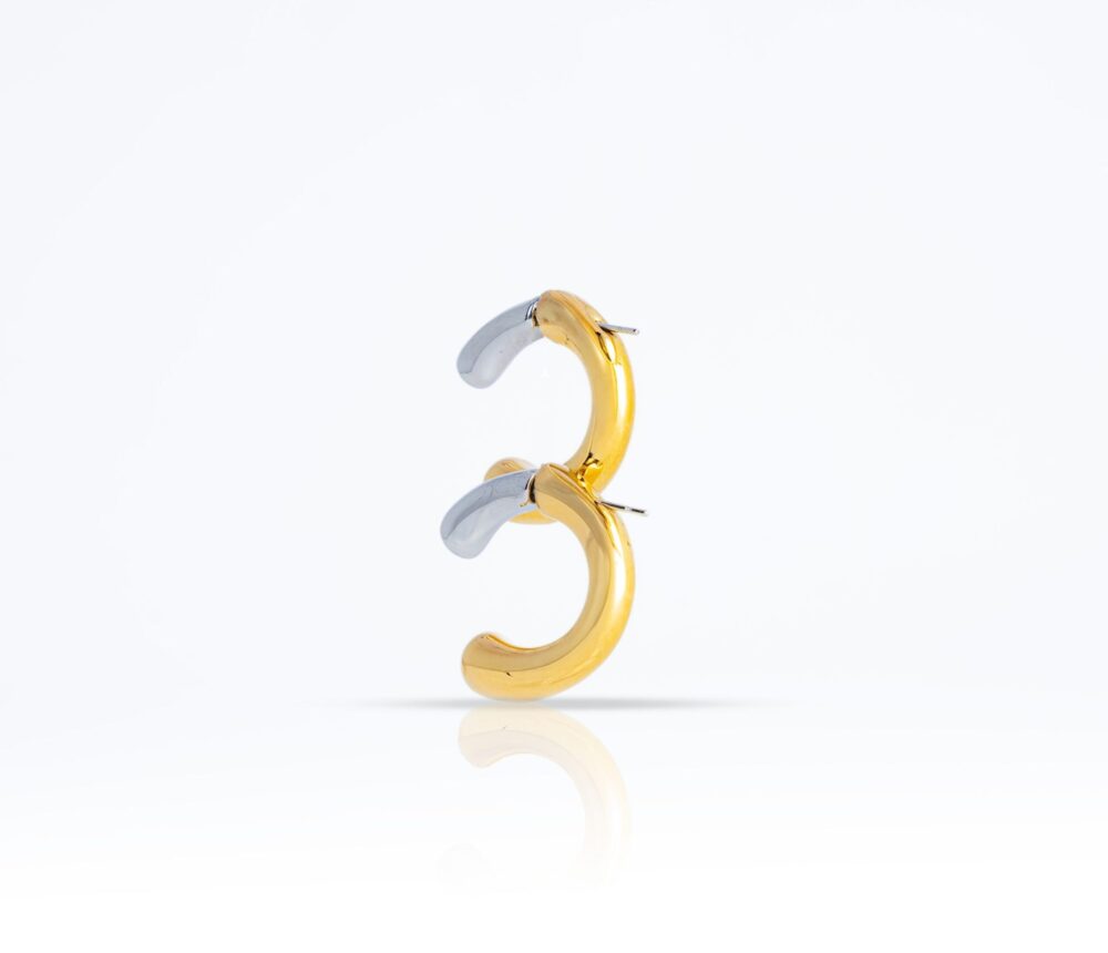 Luna Two-tone Earrings - Image 2