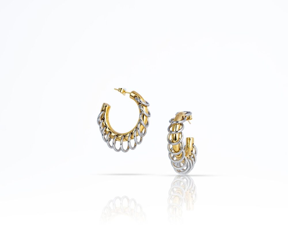 Leda Two-Tone Earrings